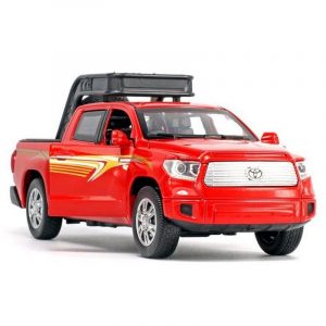 1:32 Toyota Tundra Red Diecast Model Car Pull Back Light&Sound Toy Gift For Kids
