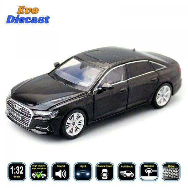 132 Audi A8 Sport Diecast Model Cars Pull Back Light Sound Toy Gift For Kids 294999216345
