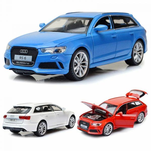 132 Audi RS6 Diecast Model Car High Simulation Light Sound Toy Gifts For Kids 293605257445 12