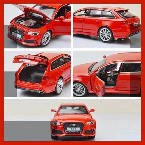 132 Audi RS6 Diecast Model Car High Simulation Light Sound Toy Gifts For Kids 293605257445 2