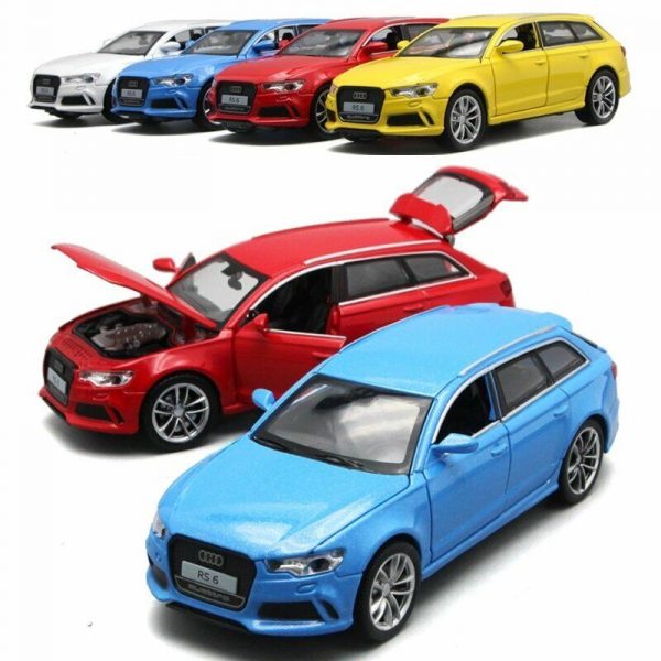 132 Audi RS6 Diecast Model Car High Simulation Light Sound Toy Gifts For Kids 293605257445 4