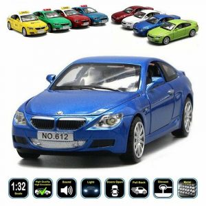 1:32 BMW M6 Diecast Model Car Pull Back Light & Sound Toy Gifts For Kids