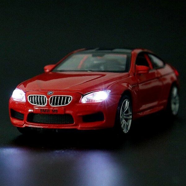132 BMW M6 Diecast Model Car Pull Back Light Sound Toy Gifts For Kids 293605241245 8