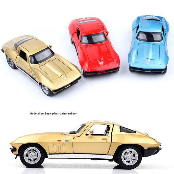 132 Chevrolet Corvette C2 1965 Diecast Model Car Pull Back Toy Gifts For Kids 293311631235 4