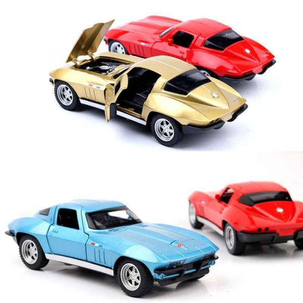 132 Chevrolet Corvette C2 1965 Diecast Model Car Pull Back Toy Gifts For Kids 293311631235 5