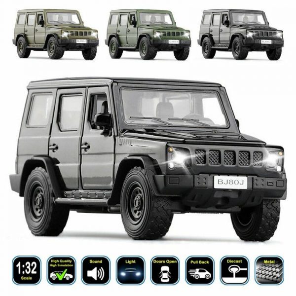 132 Jeep Beijing BJ80 Diecast Model Cars Pull Back Alloy Toy Gifts For Kids 294861878535