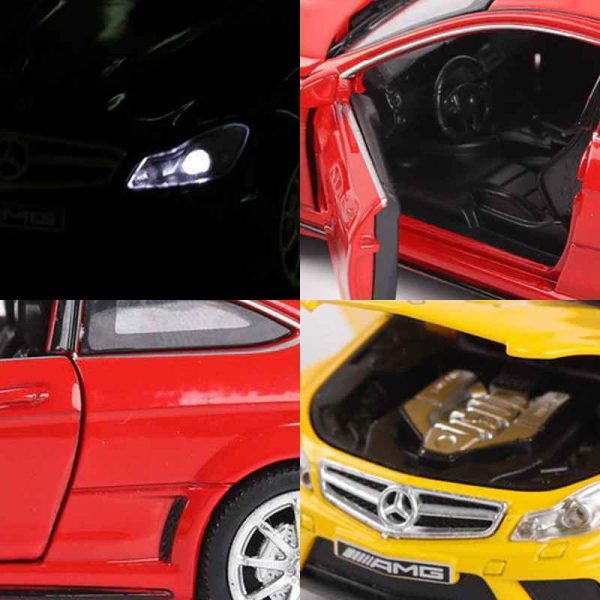 132 Mercedes AMG C63 C205 Diecast Model Cars Pull Back Toy Gifts For Kids 293310028435 6