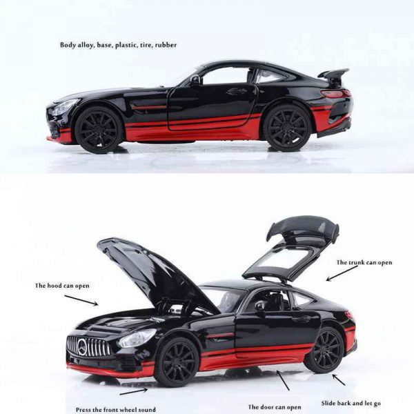 132 Mercedes AMG GTR C190 Diecast Model Cars Pull Back Toy Gifts For Kids 293310070425 3