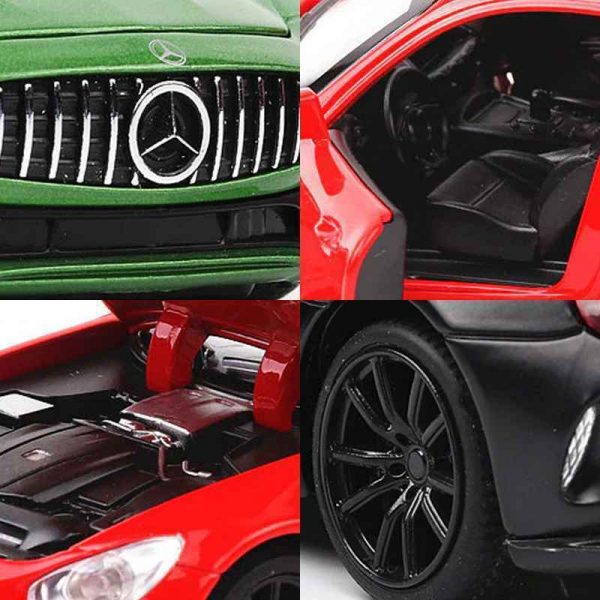 132 Mercedes AMG GTR C190 Diecast Model Cars Pull Back Toy Gifts For Kids 293310070425 8