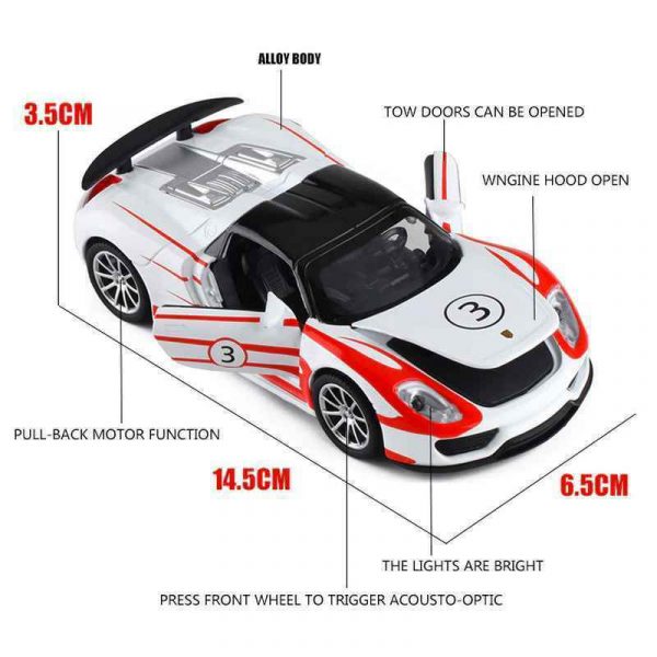 132 Porsche 918 Spyder Martini Racing Diecast Model Car Toy Gifts For Kids 294844238225 6