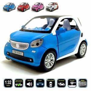 1:32 Smart Fortwo (W453) Diecast Model Cars Pull Back Metal Toy Gifts For Kids