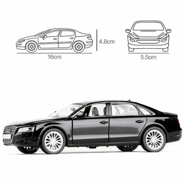 132 Audi A8 Diecast Model Cars Pull Back Light Sound Alloy Toy Gifts For Kids 294868146366 2