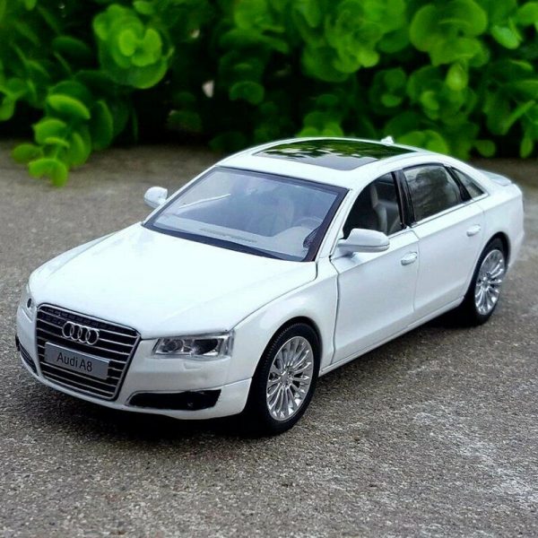 132 Audi A8 Diecast Model Cars Pull Back Light Sound Alloy Toy Gifts For Kids 294868146366 5