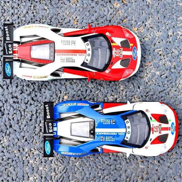 132 Ford GT Race Diecast Model Car Pull Back Light Sound Toy Gifts For Kids 293605303186 5