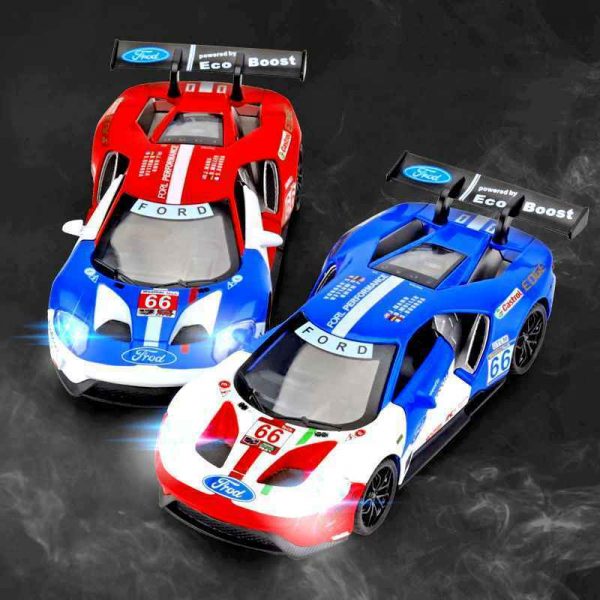 132 Ford GT Race Diecast Model Car Pull Back Light Sound Toy Gifts For Kids 293605303186 6