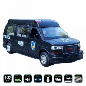 1:32 GMC Savana (Police) Diecast Model Cars Pull Back Alloy & Toy Gifts For Kids