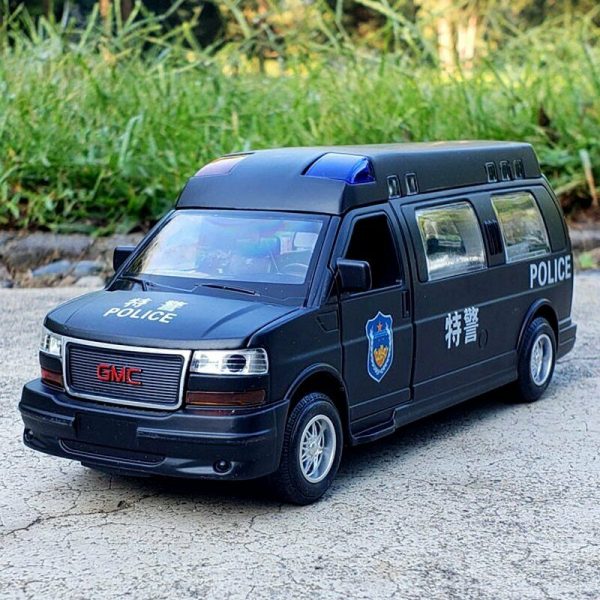 Variation of 132 GMC Savana Police Diecast Model Cars Pull Back Alloy amp Toy Gifts For Kids 294864367616 bf86