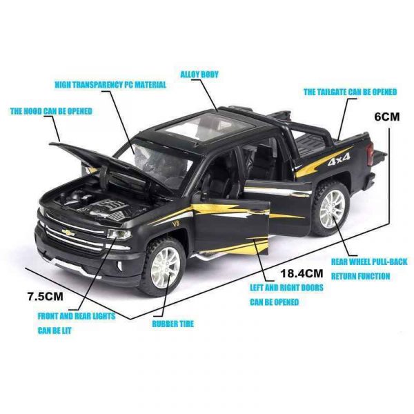 132 Chevrolet Silverado GMC Sierra Diecast Model Cars Toy Gifts For Kids 295004705907 6