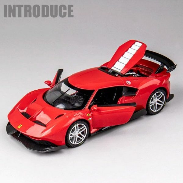 132 Ferrari P80C Diecast Model Car Pull Back High Simulation Toy Gift For Kids 295006448357 2