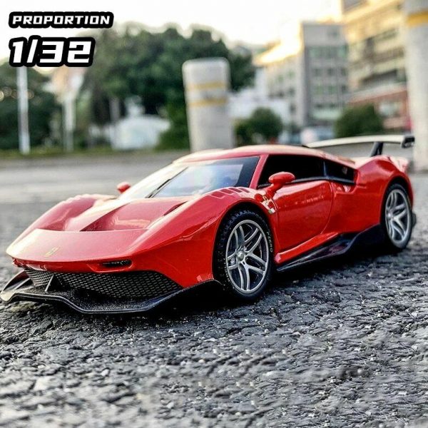 132 Ferrari P80C Diecast Model Car Pull Back High Simulation Toy Gift For Kids 295006448357 3