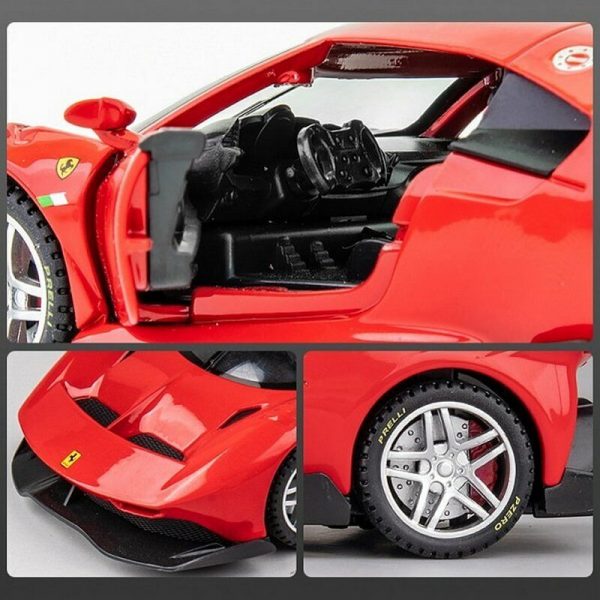 132 Ferrari P80C Diecast Model Car Pull Back High Simulation Toy Gift For Kids 295006448357 7