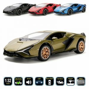 1:32 Lamborghini Sian FKP37 Diecast Model Cars & Pull Back Toy Gifts For Kids