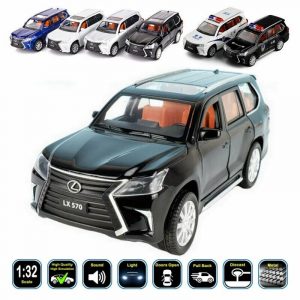 1:32 Lexus LX570 Diecast Model Cars Pull Back Light & Sound Toy Gifts For Kids