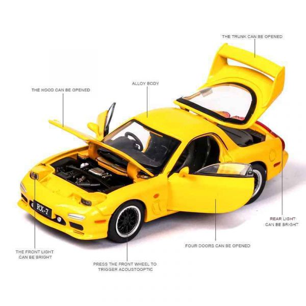 132 Mazda RX 7 FD Diecast Model Car High Simulation Toy Gifts For Kids 293605173157 11