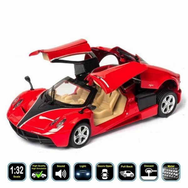 132 Pagani Huayra Diecast Model Cars Pull Back LightSound Toy Gifts For Kids 294189044837