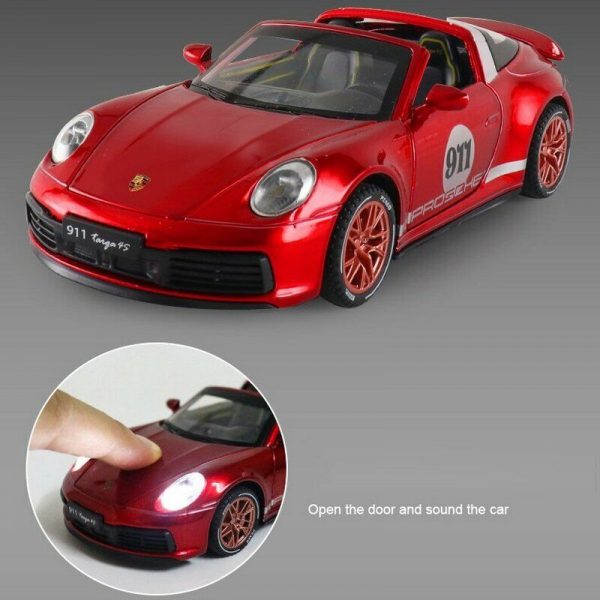 132 Porsche 911 Targa 4S Convertible Diecast Model Cars Toy Gifts For Kids 294864259847 9