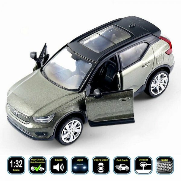 132 Volvo XC40 Diecast Model Cars Pull Back Light Sound Toy Gifts For Kids 294565808857