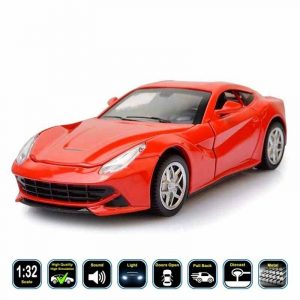 1:32 Ferrari F12 Diecast Model Cars Pull Back Light & Sound Toy Gifts For Kids