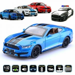 1:32 Ford Mustang Shelby GT350 Diecast Model Car Pull Back Toy Gifts For Kids
