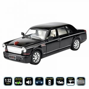 1:32 Hongqi L5 Diecast Model Cars Pull Back Light&Sound Alloy Toy Gifts For Kids