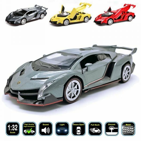 132 Lamborghini Veneno Diecast Model Cars Pull Back Alloy Toy Gifts For Kids 294861927088