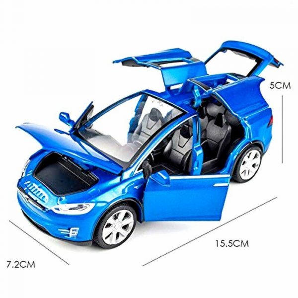 132 Tesla Model X 90D Diecast Model Cars Pull Back Metal Toy Gifts For Kids 293369633848 11