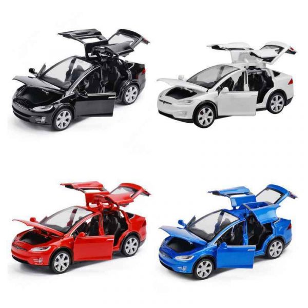 132 Tesla Model X 90D Diecast Model Cars Pull Back Metal Toy Gifts For Kids 293369633848 2