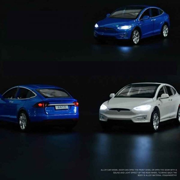 132 Tesla Model X 90D Diecast Model Cars Pull Back Metal Toy Gifts For Kids 293369633848 3