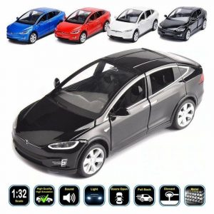 1:32 Tesla Model X 90D Diecast Model Cars Pull Back Metal & Toy Gifts For Kids