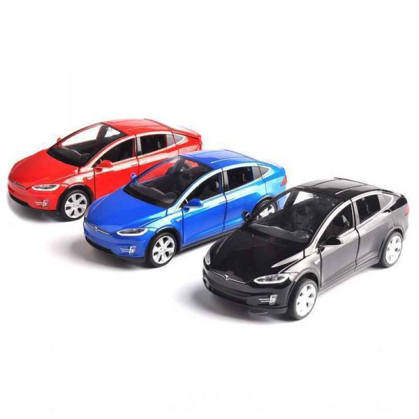 132 Tesla Model X 90D Diecast Model Cars Pull Back Metal Toy Gifts For Kids 293369633848 8