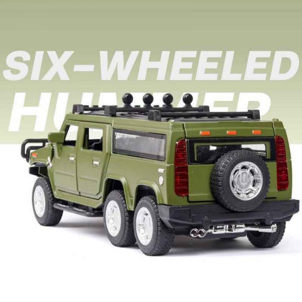 132 Hummer H2 6x6 Diecast Model Cars Pull Back Light Sound Toy Gift For Kids 293605136549 4