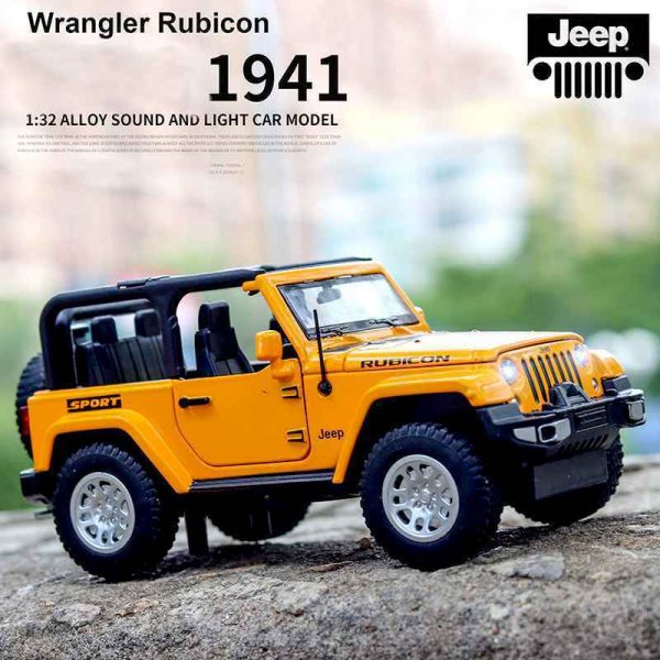 132 Jeep Wrangler JK Rubicon 1941 Diecast Model Car Toy Gifts For Kids 294879340659 7