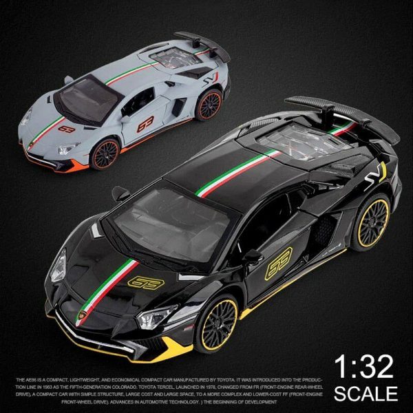 132 Lamborghini Aventador LP780 4 Diecast Model Cars Alloy Toy Gifts For Kids 294942801979 5