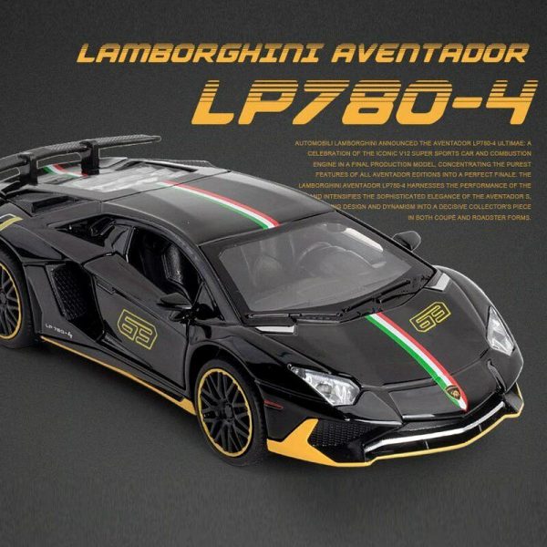 132 Lamborghini Aventador LP780 4 Diecast Model Cars Alloy Toy Gifts For Kids 294942801979 9