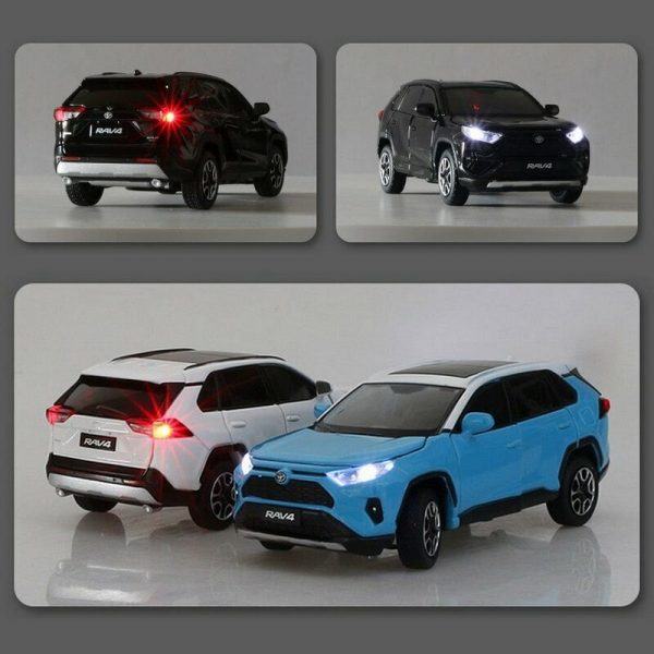 132 Toyota Rav4 XA50 Diecast Model Cars Pull Back Light Toy Gifts For Kids 294864397429 5