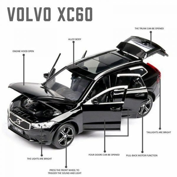 132 Volvo XC60 Diecast Model Cars Pull Back Light Sound Toy Gifts For Kids 293605127829 10